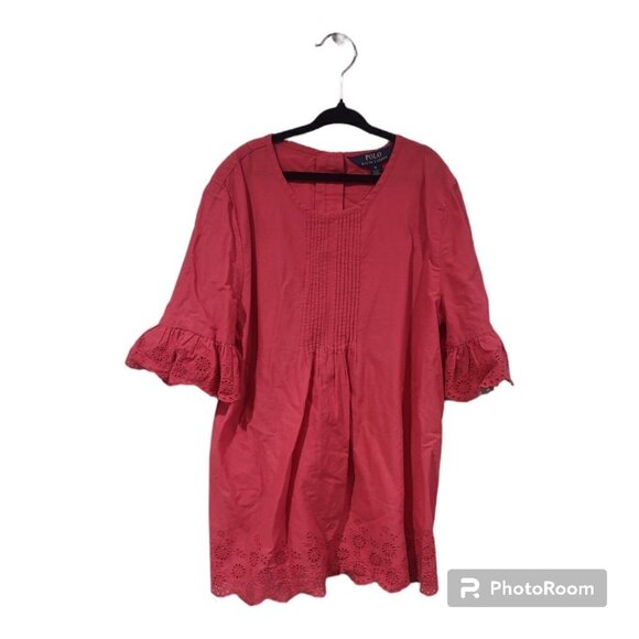 Polo Ralph Lauren Other - Youth Polo Ralph Lauren Red Dress Scalloped Hem Size 14